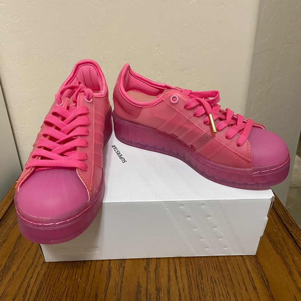 Brand New Adidas Superstar Jelly Neon Pink Size 5.5